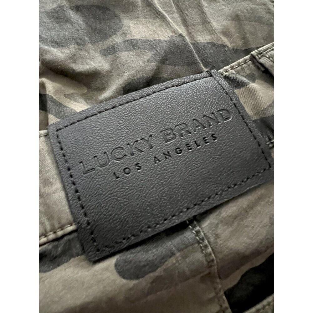 Lucky Brand Pants Womens 12/31 Green Camo Tapered Fit Outdoor Boho Grunge Y2k - Picture 9 of 10